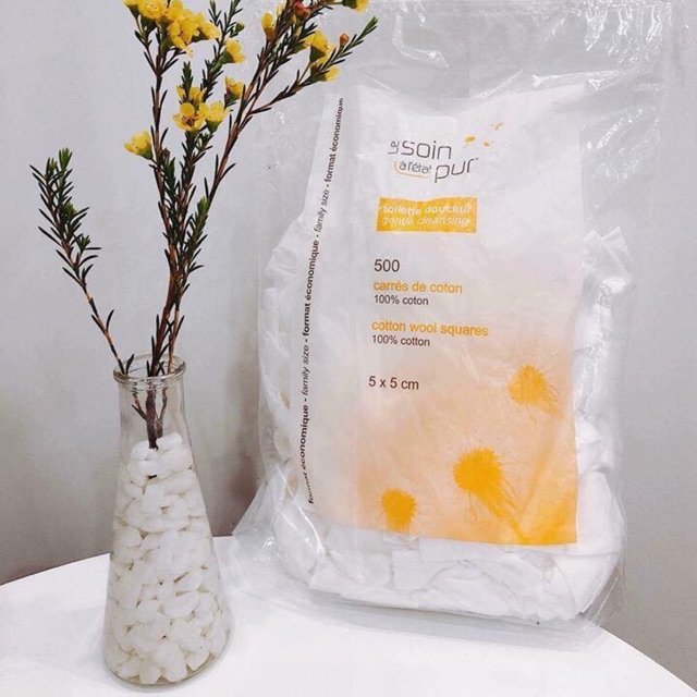 Bông Tẩy Trang Tetra Le Soin Pur 500 Miếng - Ảnh 5