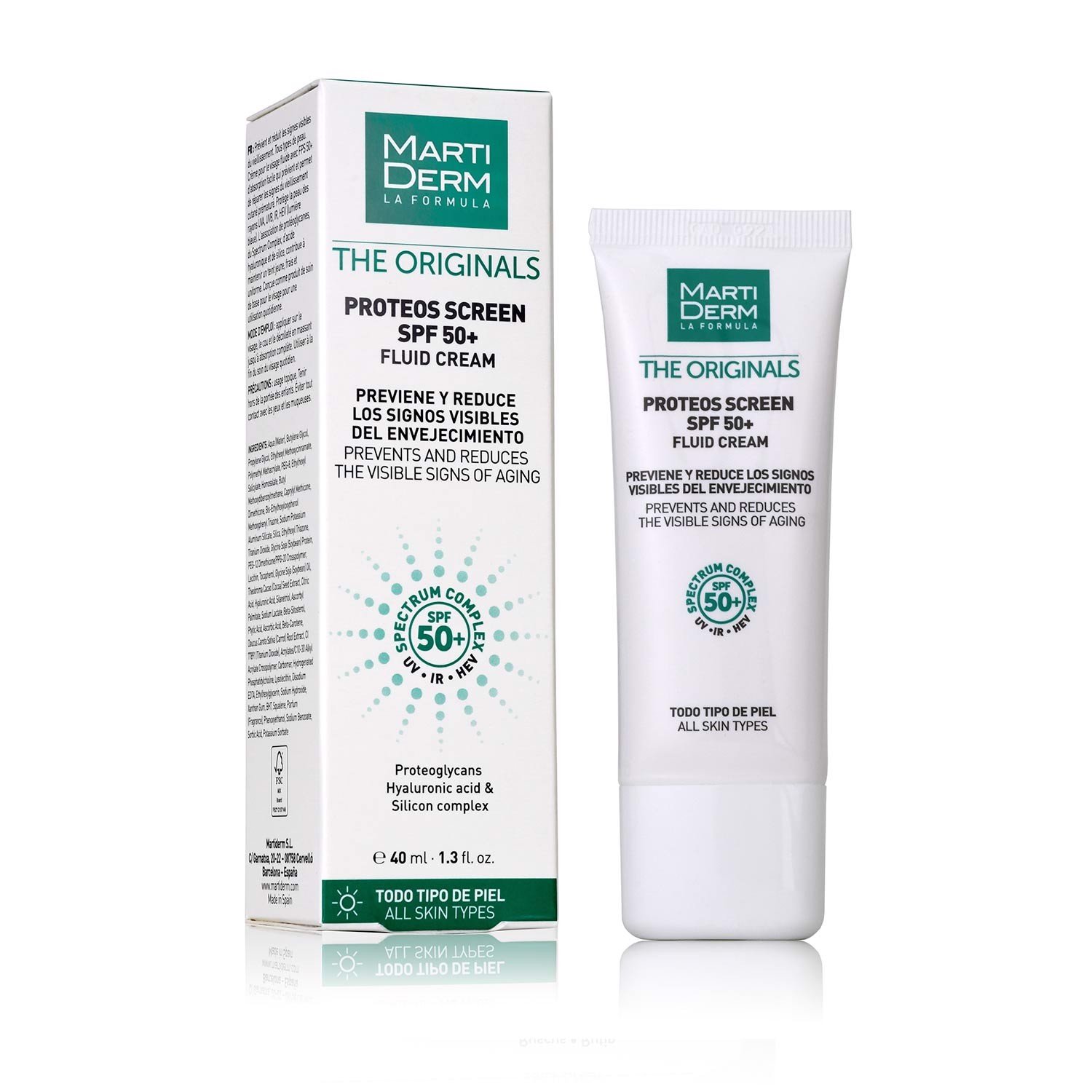 KCN Marti Derm The Originals Proteos Screen SPF 50+ Fluid Cream 40ml CT - Image 2